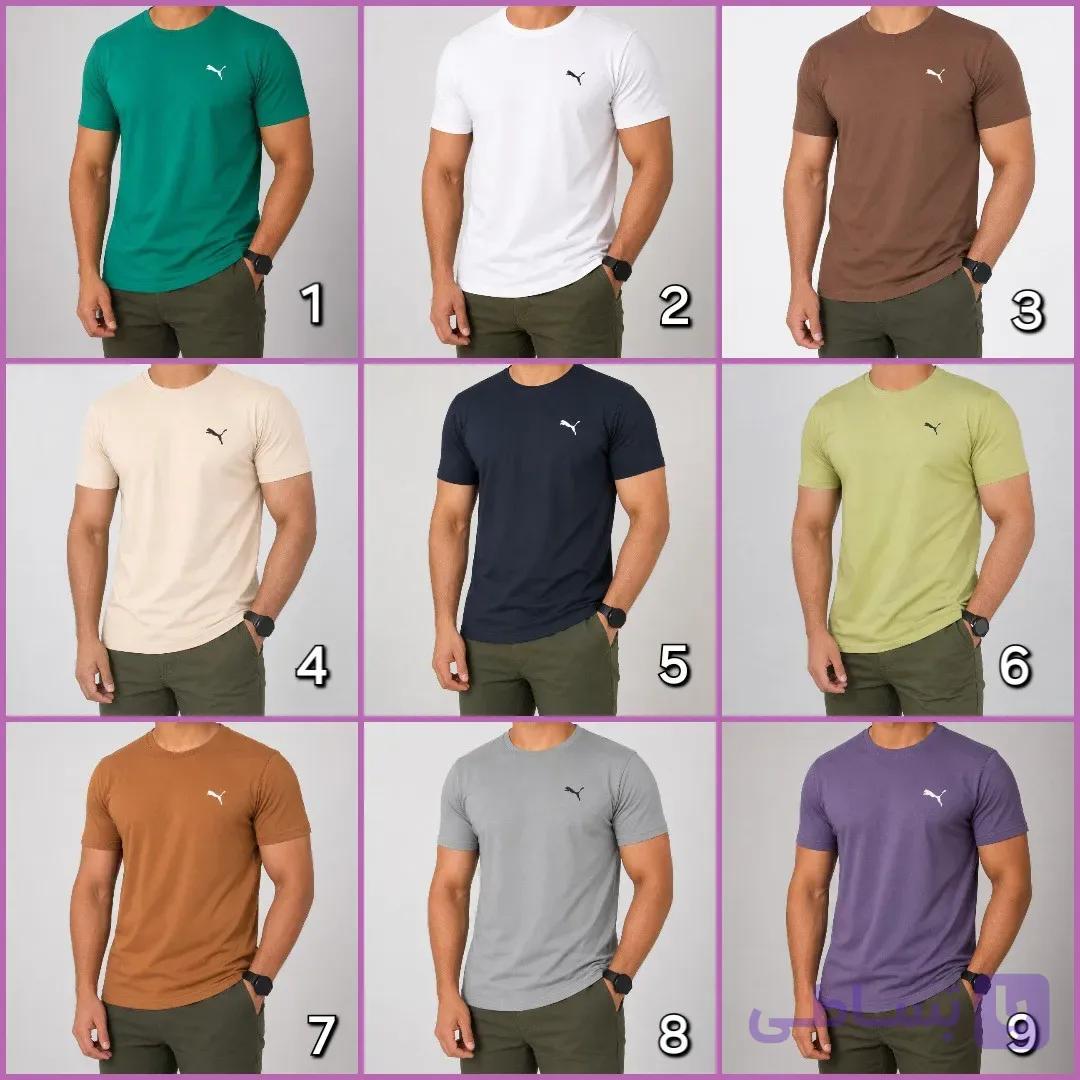 تیشرت مردانه پنبه رنگبندی مختلف سایز لارج تا 3XL
