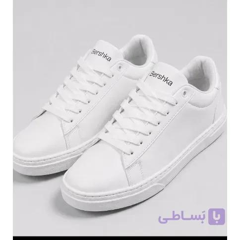 کفش کتانی ونس کلاسیک اسپرت سفید رویه کتان سایز 40 تا 44