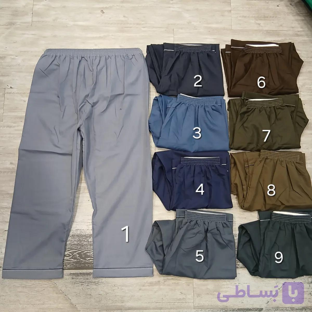 شلوار خانگی مردانه تترون فلامنت ساده سایز 42 تا 54