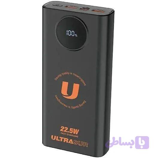 پاوربانک ULTRASUR ظرفیت ۲۰۰۰۰ میلی‌آمپر مدل U-P10+ سوپر فست شارژ — تصویر 1