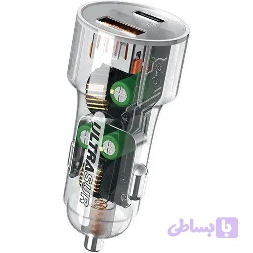 شارژر فندکی اولتراسور ULTRASUR U-B5 | فست شارژ 30 وات PD + QC3.0 — تصویر 1