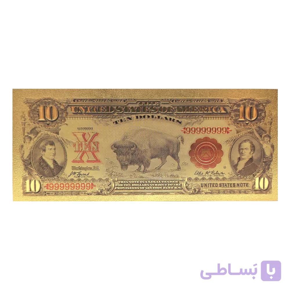 اسکناس 10 دلار آمریکا سال 1901 طرح گاومیش آمریکایی — تصویر 1