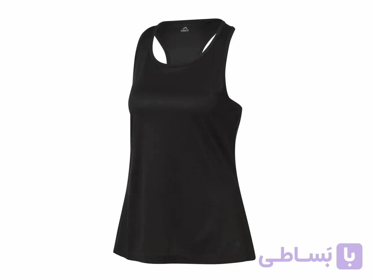تاپ ورزشی زنانه برند کریویت crivit مشکی