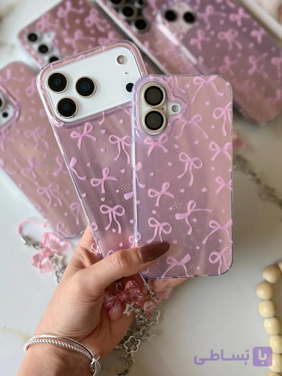 قاب رویایی ریبون بیبی پینک صورتی آیفون 💕