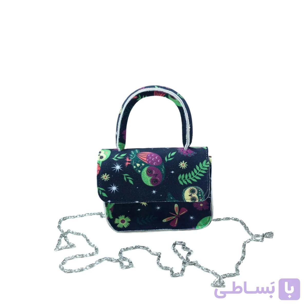 کیف دوشی-زنجیری مخمل ساسویه مدل تینا (کد 580) — تصویر 1
