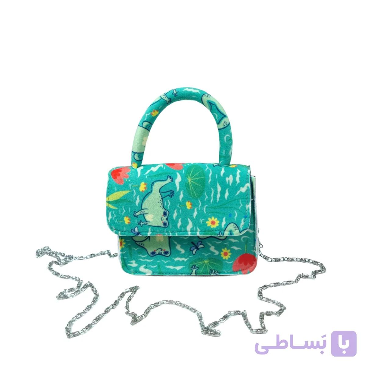 کیف دوشی-زنجیری مخمل ساسویه مدل تینا (کد 578) — تصویر 1