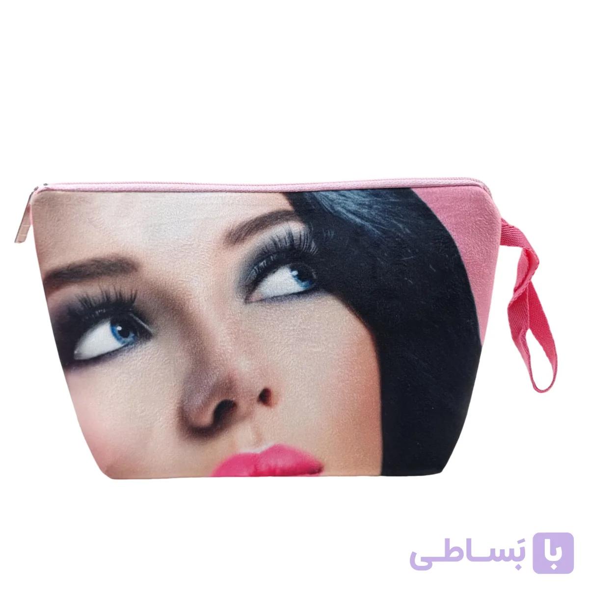 کیف لوازم آرایشی قایقی فوم‌دار مخمل ساسویه (کد 1336) — تصویر 1