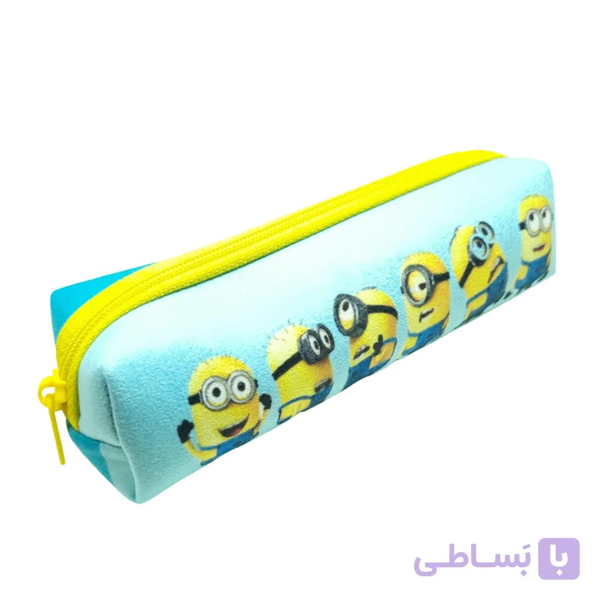 جامدادی تک‌زیپ مخمل ساسویه مدل مینیون‌ها (کد 3122) — تصویر 1