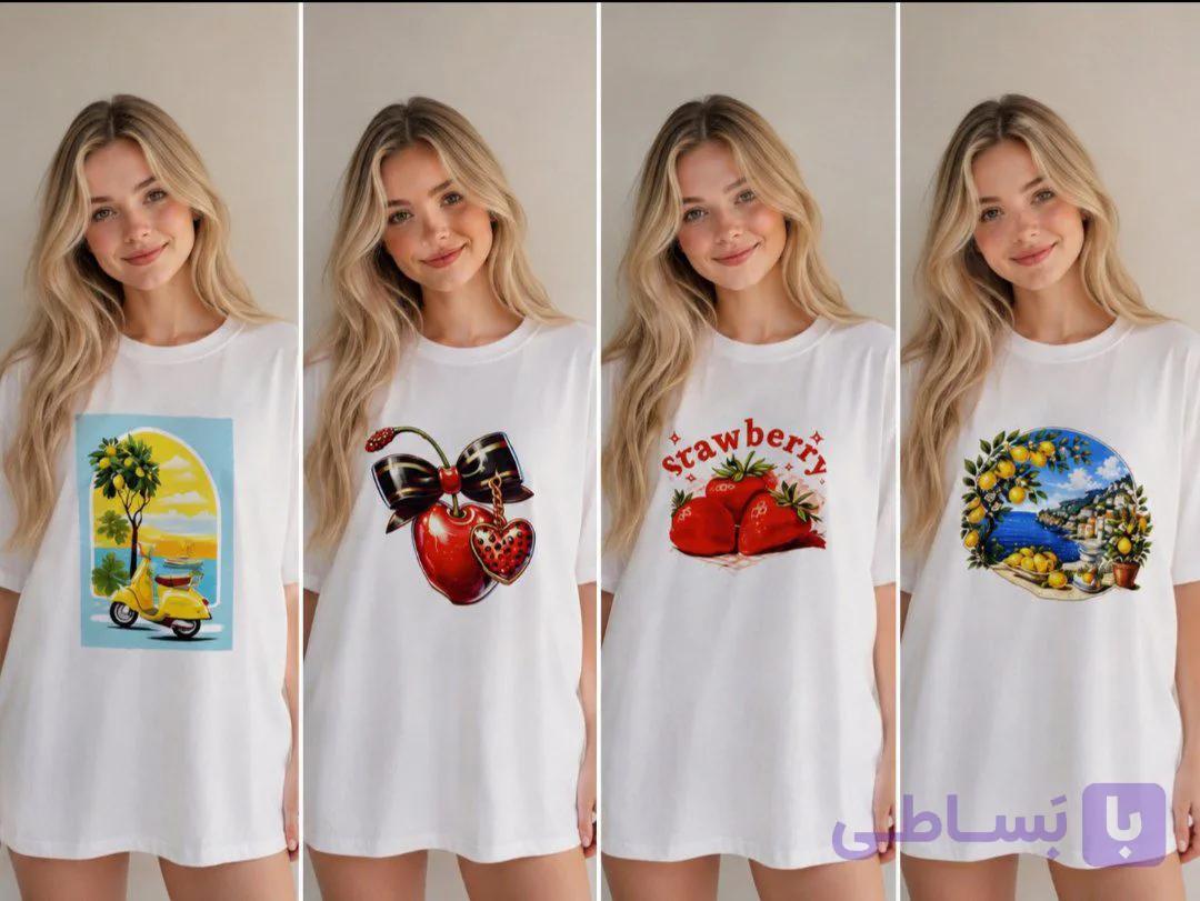 تیشرت باکسی طرح میکس