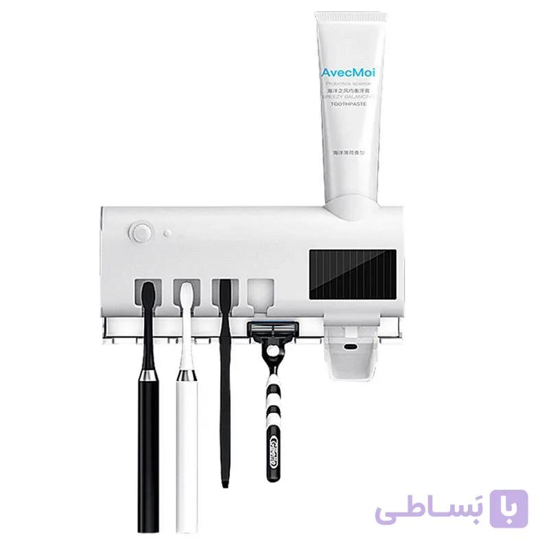 جامسواکی ضدعفونی کننده مسواک UV مدل 5588 | شارژی و خورشیدی با خمیردندان — تصویر 1