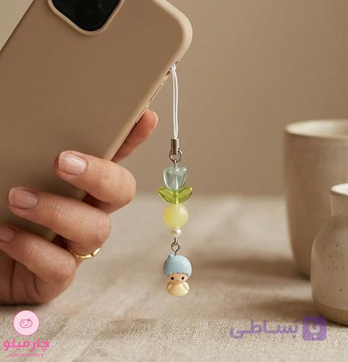 آویز موبایل طرح لاله و پسر