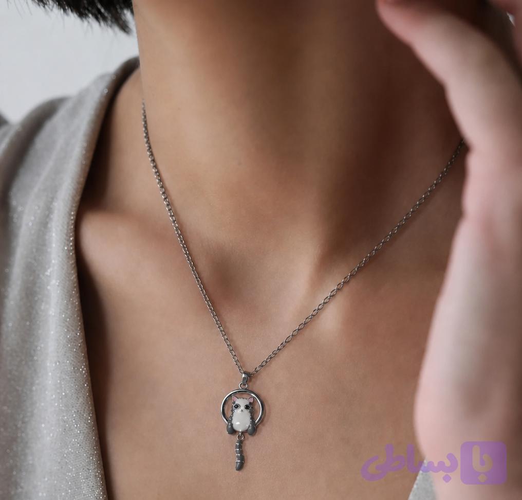 گردنبند گربه دم متحرک مدل NE03