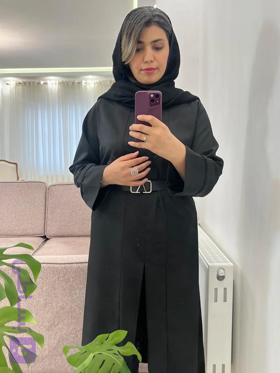 پیراهن زنانه مشکی جلوبسته سلین