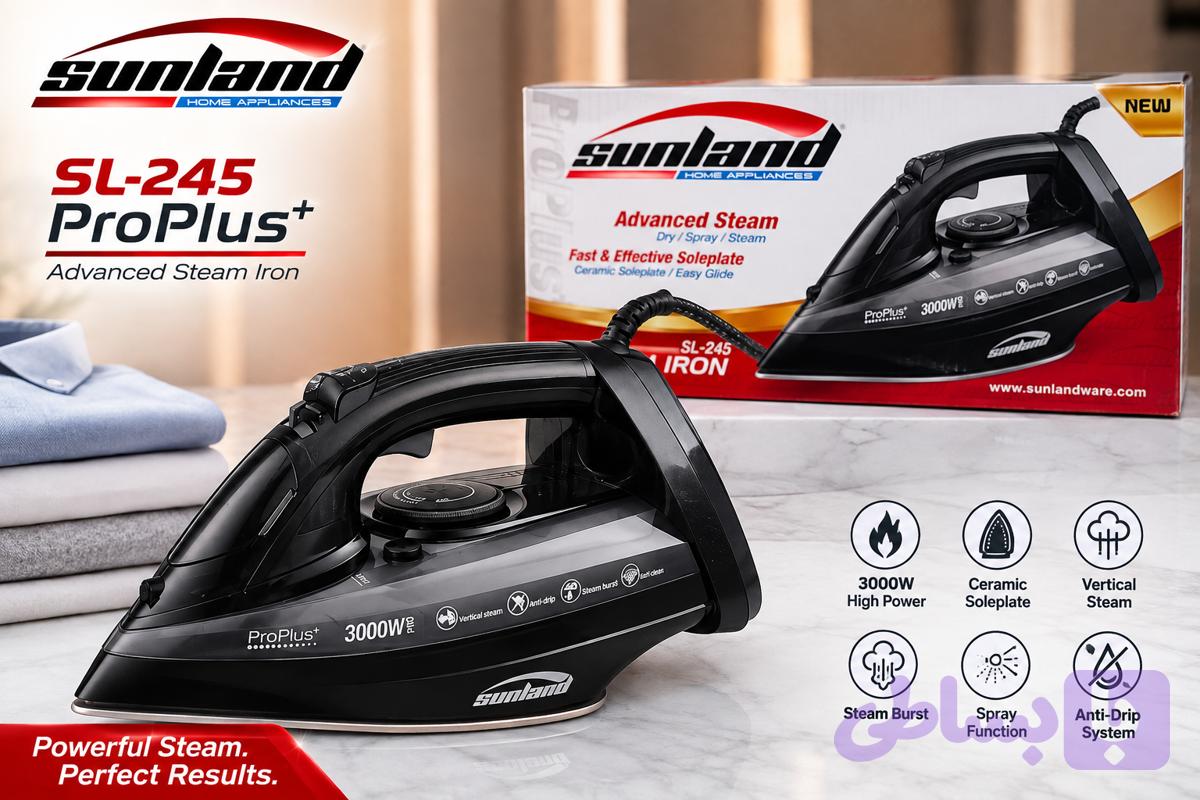 اتو بخار سان‌لند مدل SL-245 ProPlus+ توان 3000 وات