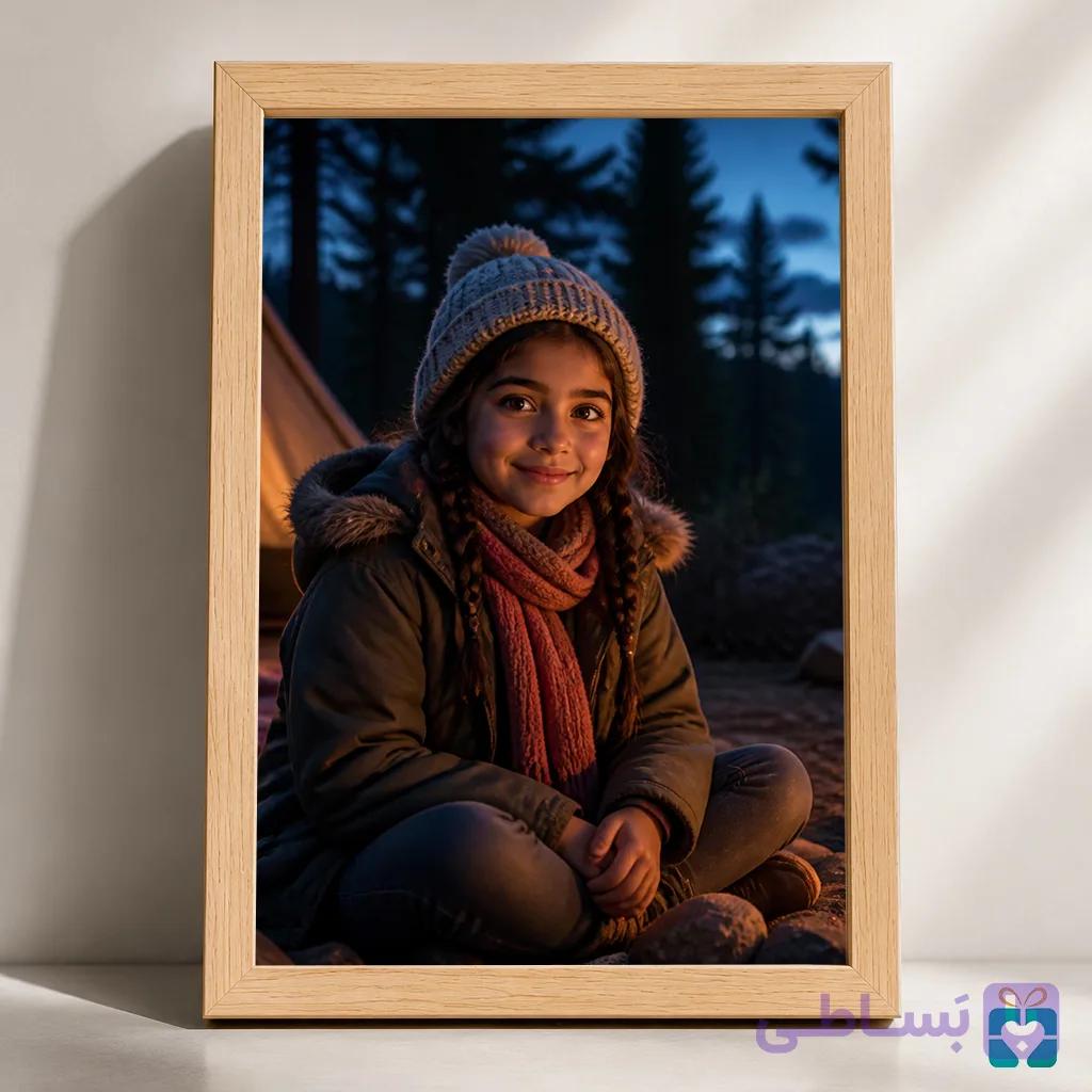 قاب کودک کمپینگ شب — تصویر 1