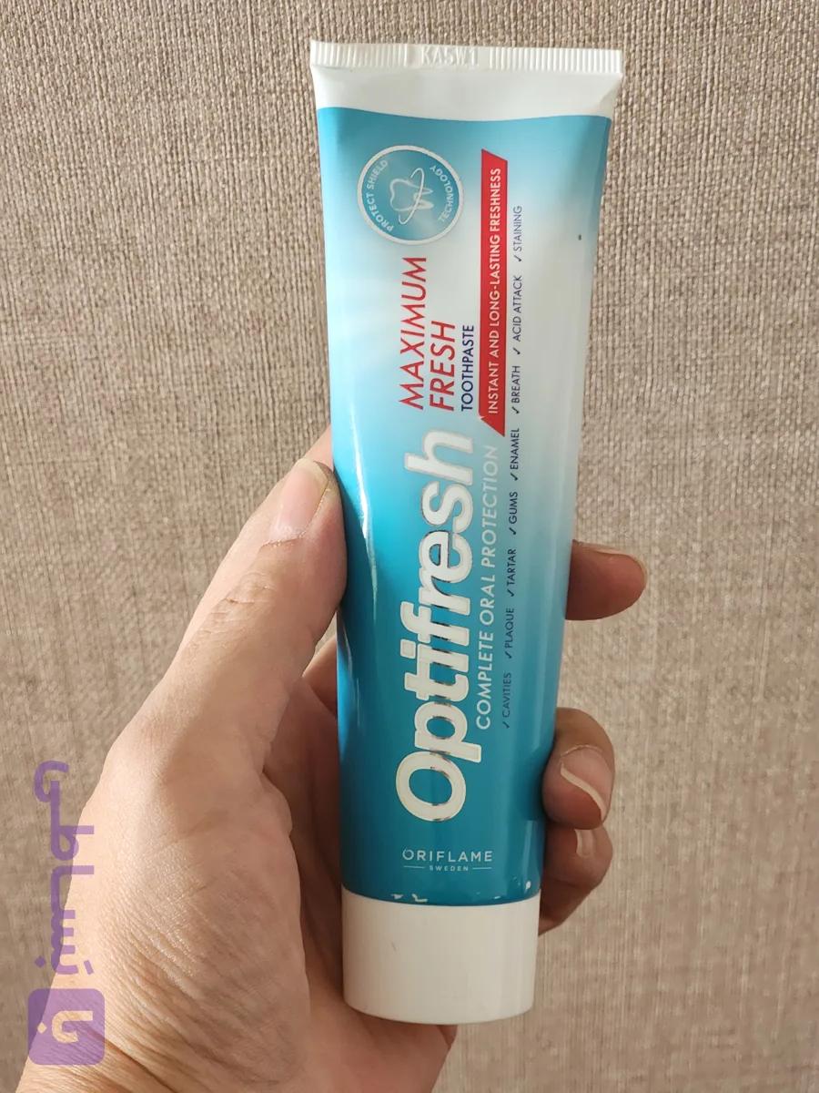 خمیردندان اپتی فرش اوریفلیم مدل ماکسیمم فرش حجم 100 میل Optifresh Maximum Fresh Toothpaste Oriflame کد محصول: 44952