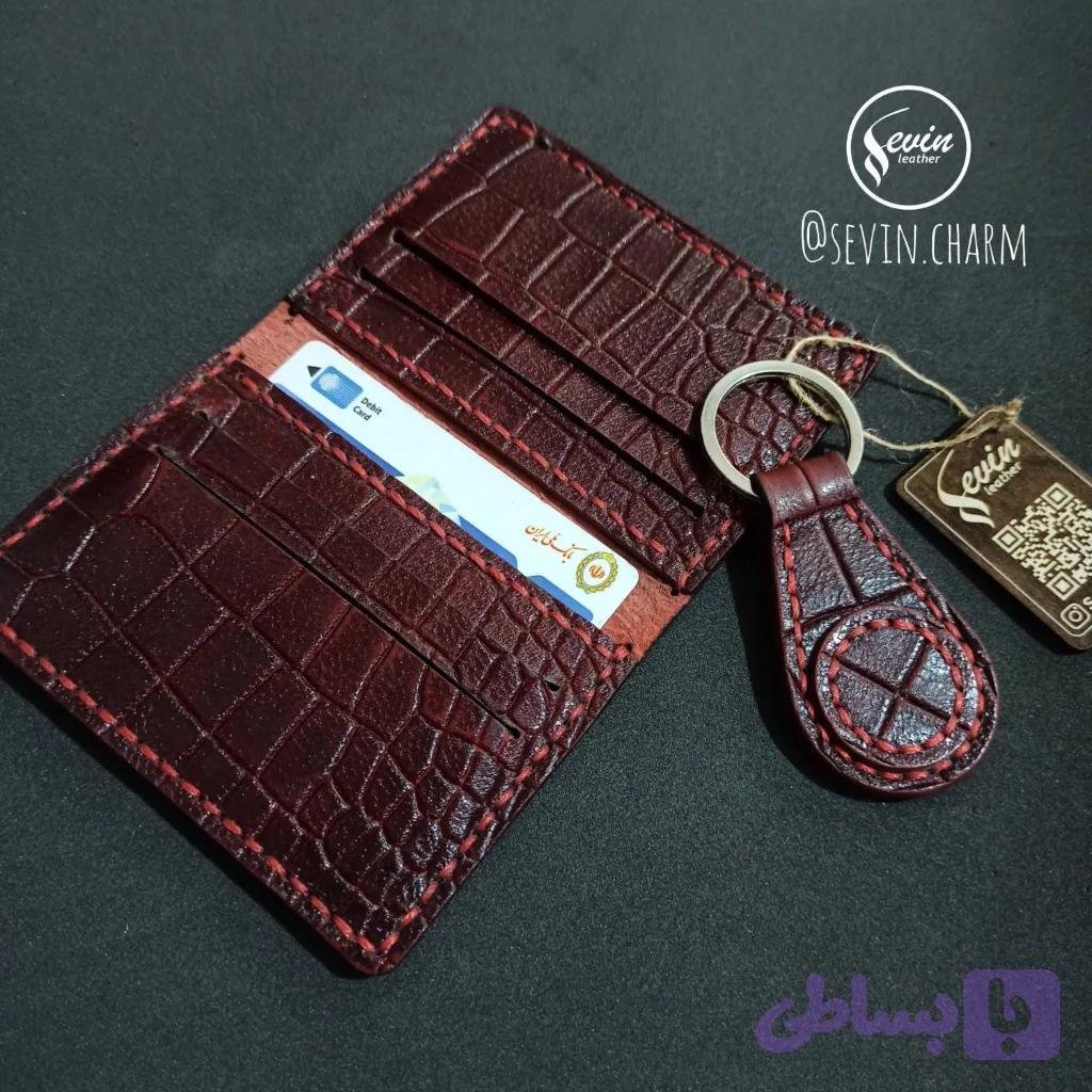 کیف جا کارتی چرم — تصویر 1