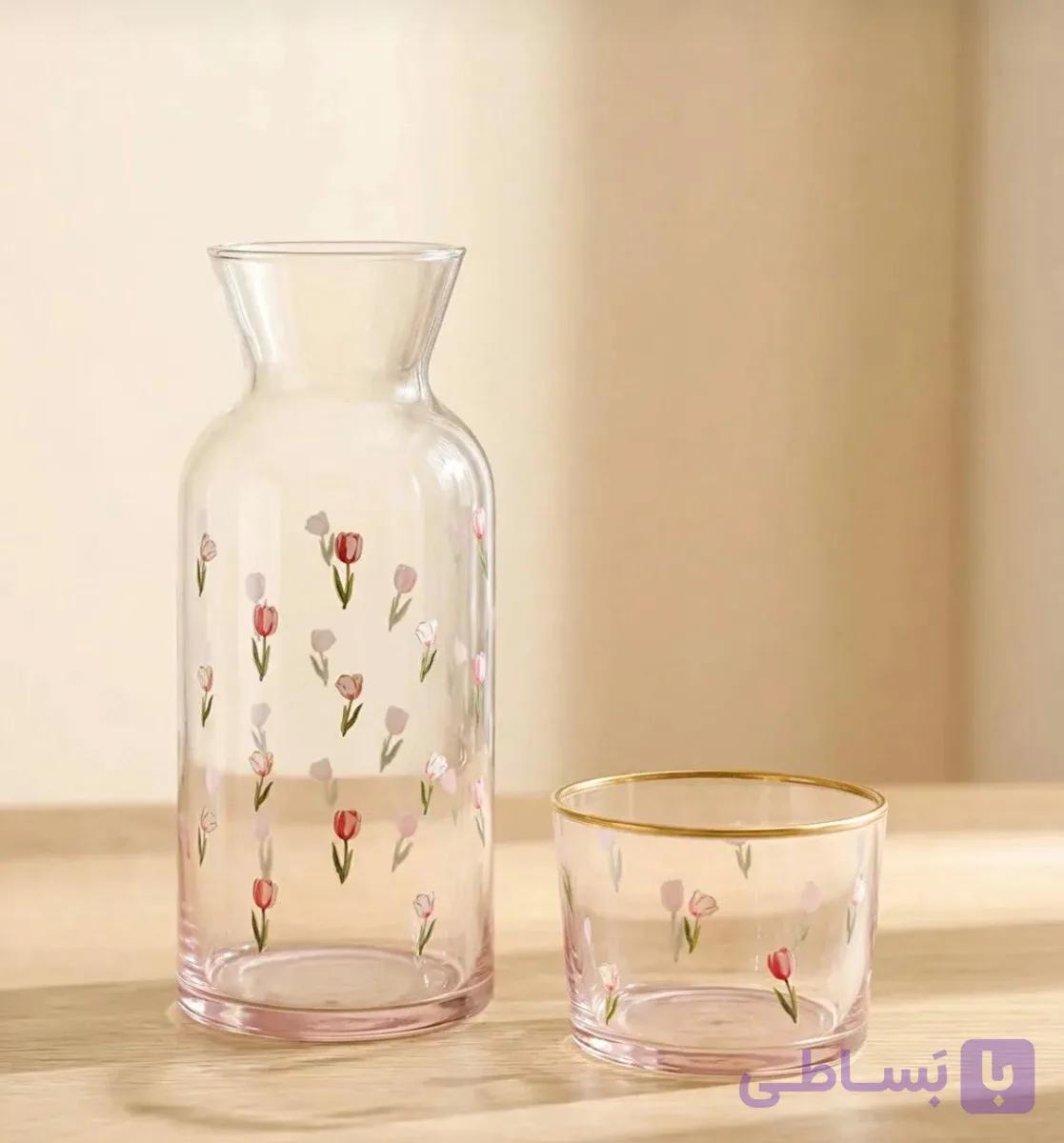پارچ شب طرح گل ال سی هوم