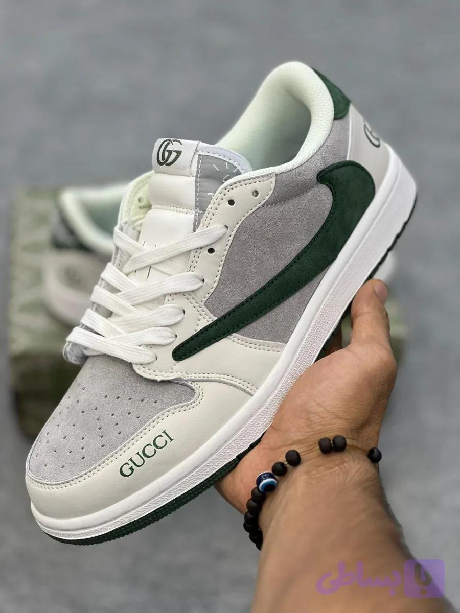 نایک جردن ۱ لو تراویس اسکات گوچی \ gucci Nike Air Jordan 1 Low Travis Scott x کد ۱۳۰