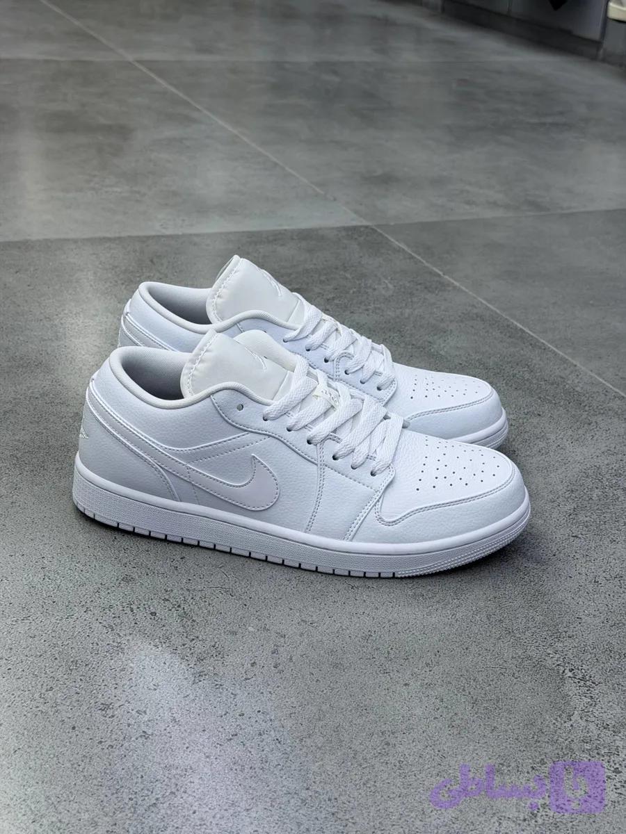 جردن 1 سفید Air Jordan 1 Low Triple White