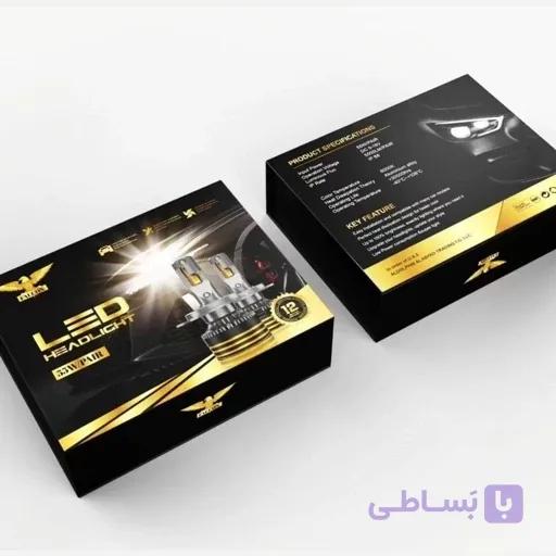 هدلایت خودرو فالکن اصلی پایه H4 ، دو کنتاکت مخصوص نور بالا و پایین — تصویر 1