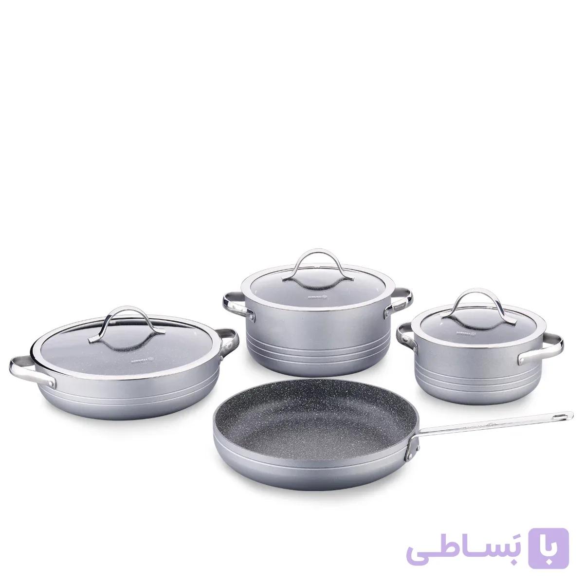 سرویس قابلمه خاکستری7 پارچه گرانیتی کرکماز مدل03-A2619