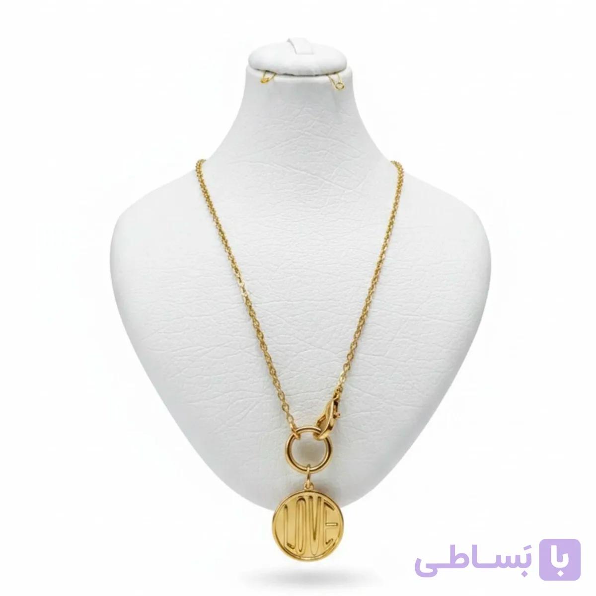 گردنبند زنانه با پلاک Love — تصویر 1