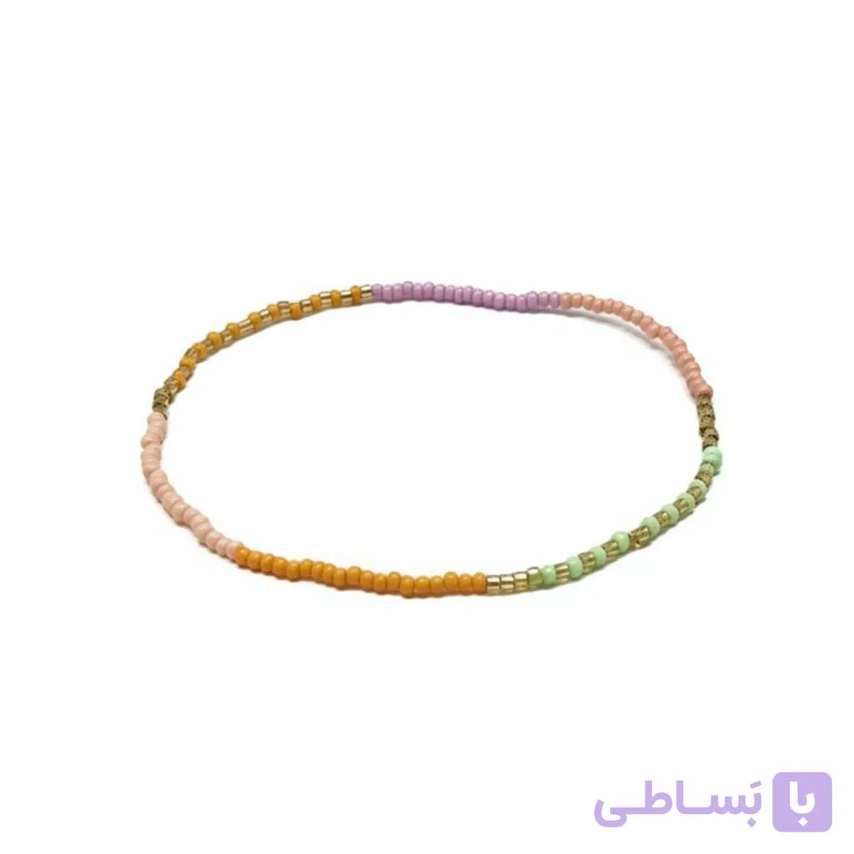 دستبند زنانه کشی نگیندار رنگی — تصویر 1