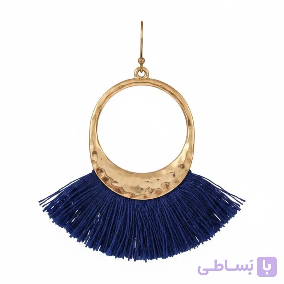 گوشواره زنانه ریشه ای آبی — تصویر 1