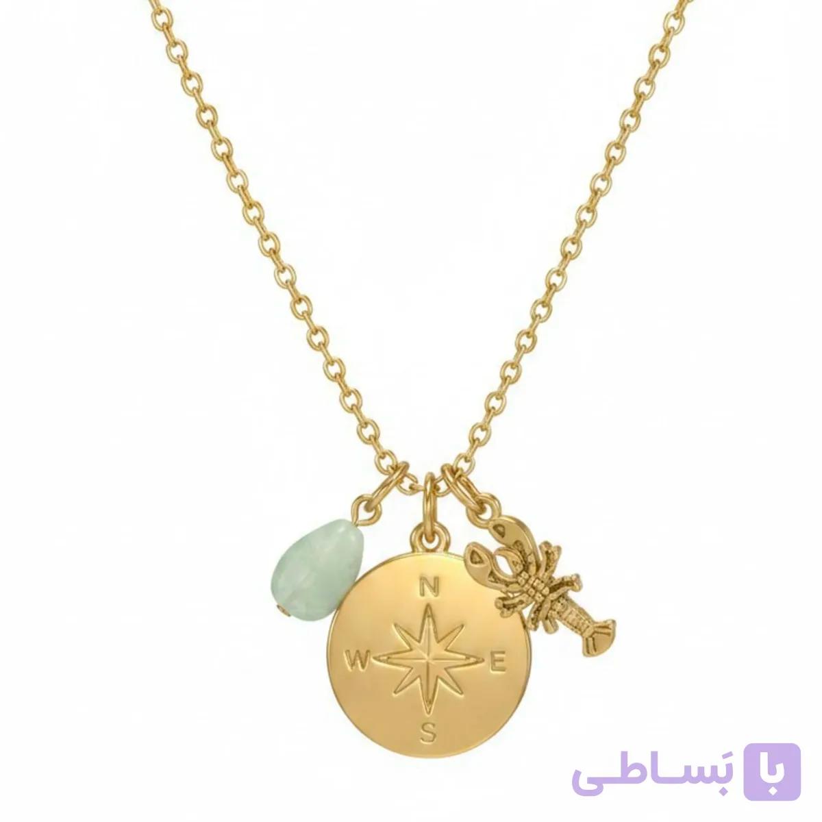 گردنبند زنانه طرح قطب نما و عقرب — تصویر 1
