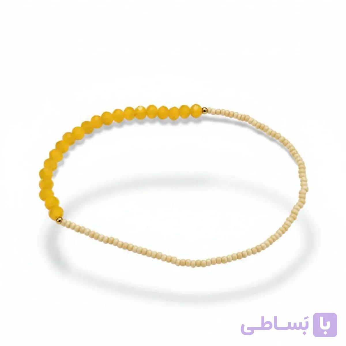 دستبند زنانه کشی نگیندار نارنجی — تصویر 1