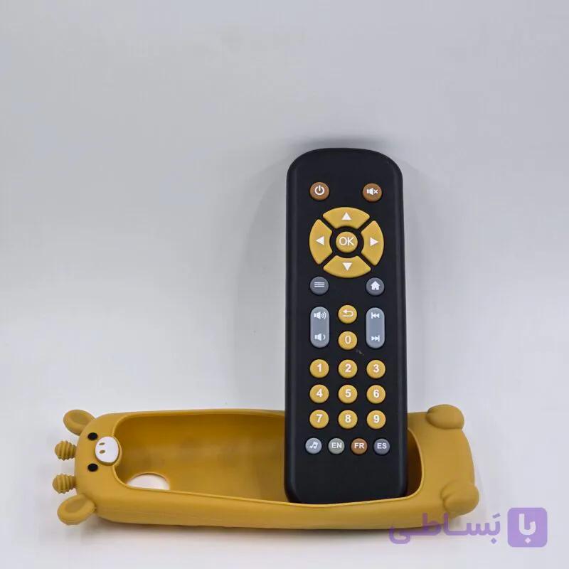 اسباب بازی ریموت کنترل آموزشی و موزیکال نوزاد مدل زرافه با کاور سیلیکونی دندانگیر — تصویر 1