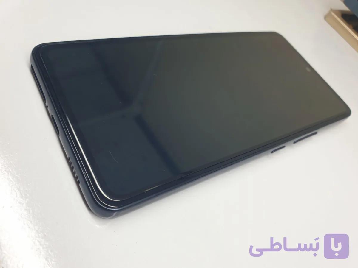LCD سامسونگ A53 کارکرده روکاری با فریم رنگ مشکی بدون خط و خش کارکرده — تصویر 1