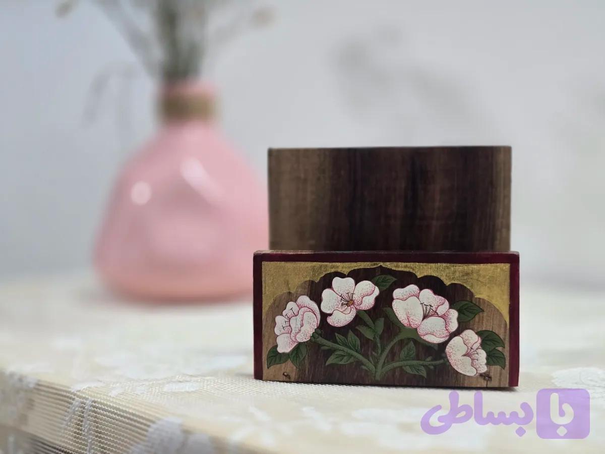 جا دستمالی چوبی طرح بوستان
