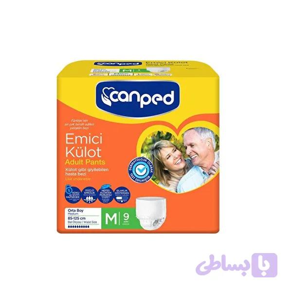 پوشک بزرگسال جان پد شورتی canped متوسط ۹ عددی