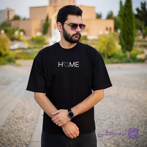 تیشرت مردانه نخ پنبه طرح ایران (HOME)-کد 03 — تصویر 1