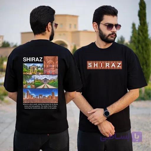 تیشرت مردانه نخ پنبه طرح فرش شیراز — تصویر 1