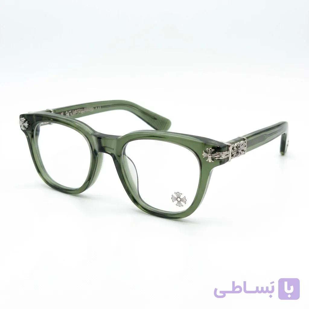 عینک طبی کروم هارتز رنگ سبز کد 0776 — تصویر 1
