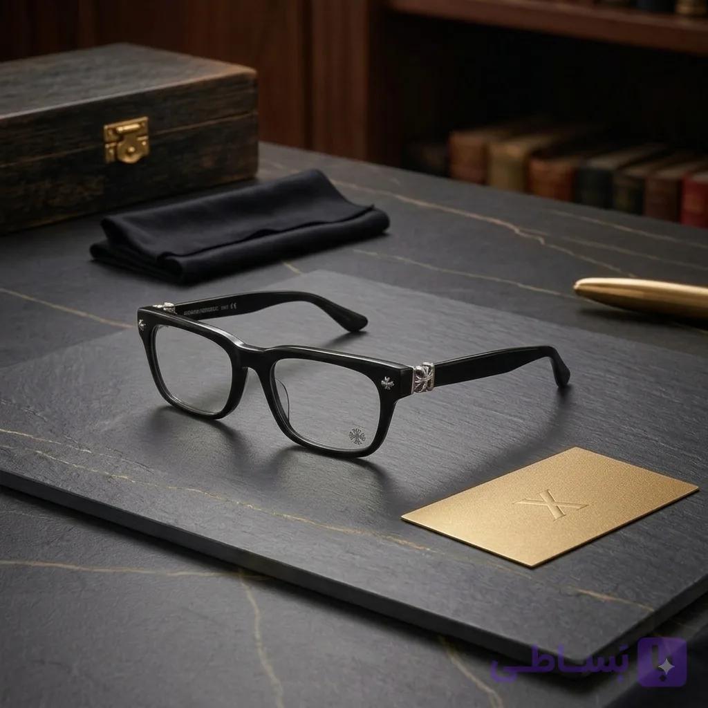 فریم عینک طبی کروم هارتز بلوکات chrome hearts — تصویر 1