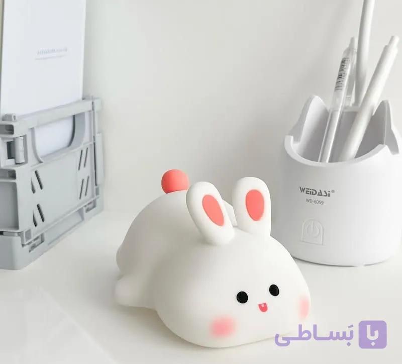 چراغ خواب سیلیکونی طرح خرگوش — تصویر 1