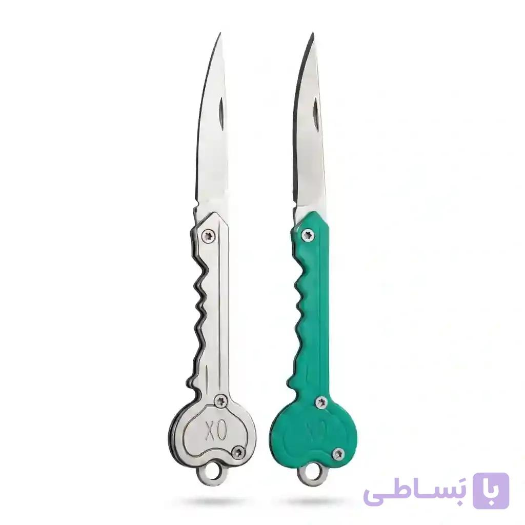 جاکلیدی چاقو تاشو قلبی فلزی — تصویر 1