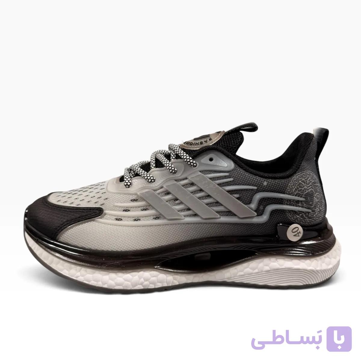 کتونی مردانه وارداتی مشکی طوسی — تصویر 1