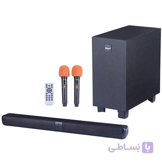ساندبار خانگی بلوتوثی BTS-2001 با ساب‌ووفر و میکروفن — تصویر 1