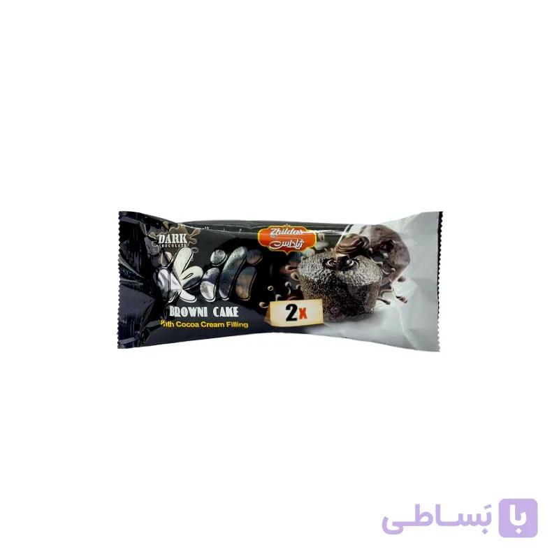 کیک دو قلو کاکائو مغزدار براونی ژیلداس