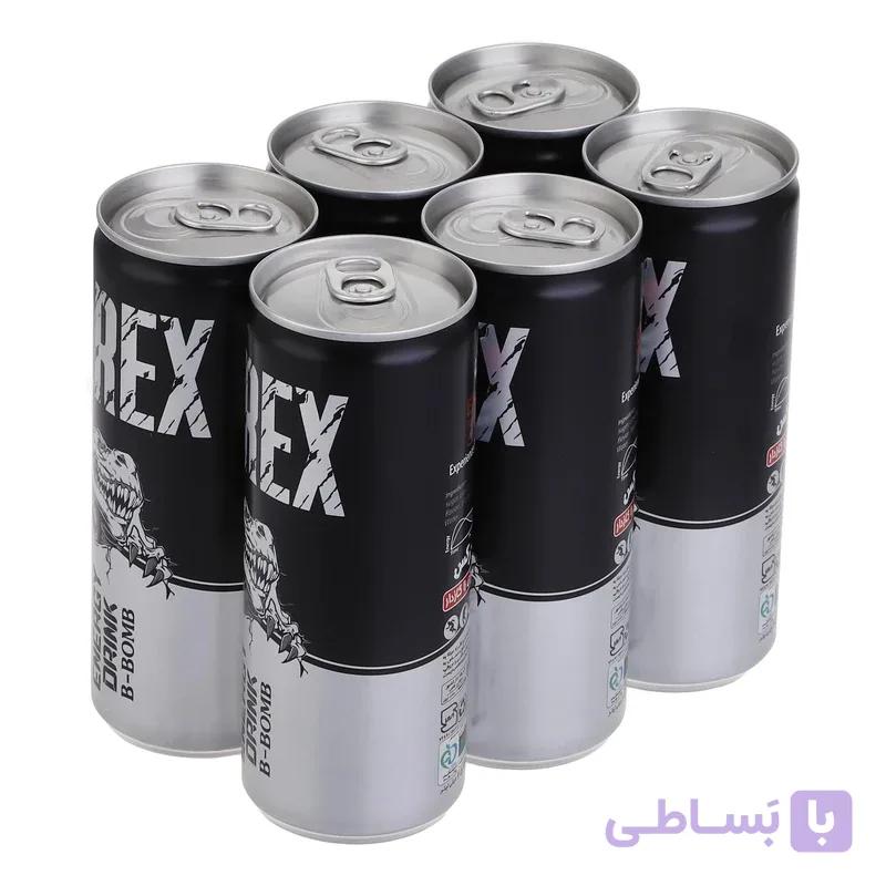 نوشابه انرژی زا گازدار تی رکس - 250 میلی لیتر بسته 6 عددی - فروشگاه اینترنتی دیجی بازار