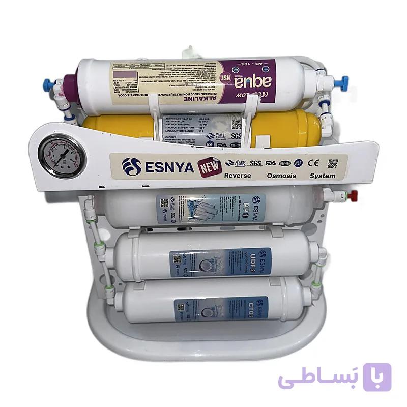دستگاه تصفیه آب 1+6 مرحله‌ای اینلاین بهینه اسنیا (ESNYA) - شاسی سفید وارداتی تایوان