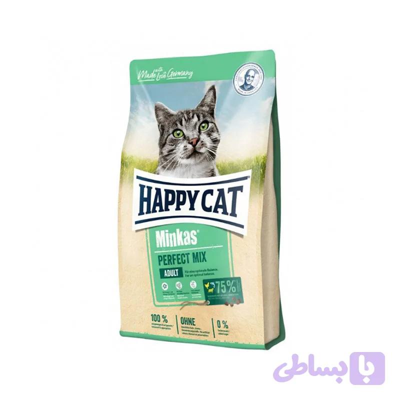 غذای خشک گربه هپی کت با طعم گوشت مرغ، بره و ماهی Happy Cat Minkas Perfect Mix — تصویر 1