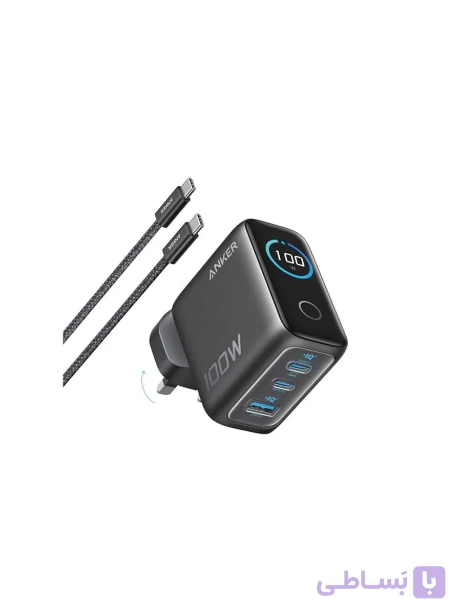 شارژر 100 وات انکر Anker Charger 3 Port 100W مدل B121BKZ1 — تصویر 1