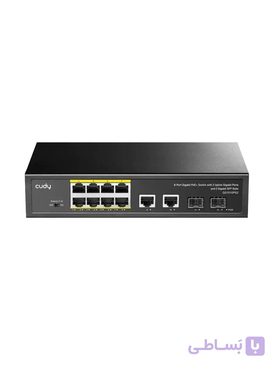 سوییچ شبکه 8 پورت کودی مدل GS1010PS2 1.0 — تصویر 1