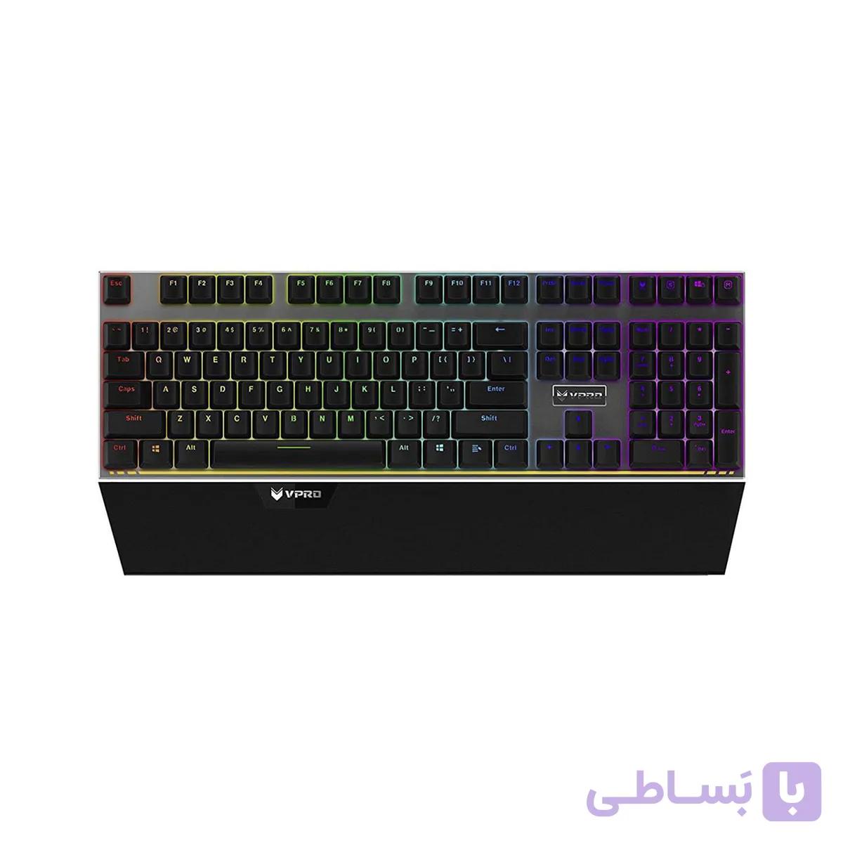خرید کیبورد گیمینگ Rapoo V720 RGB LED — تصویر 1